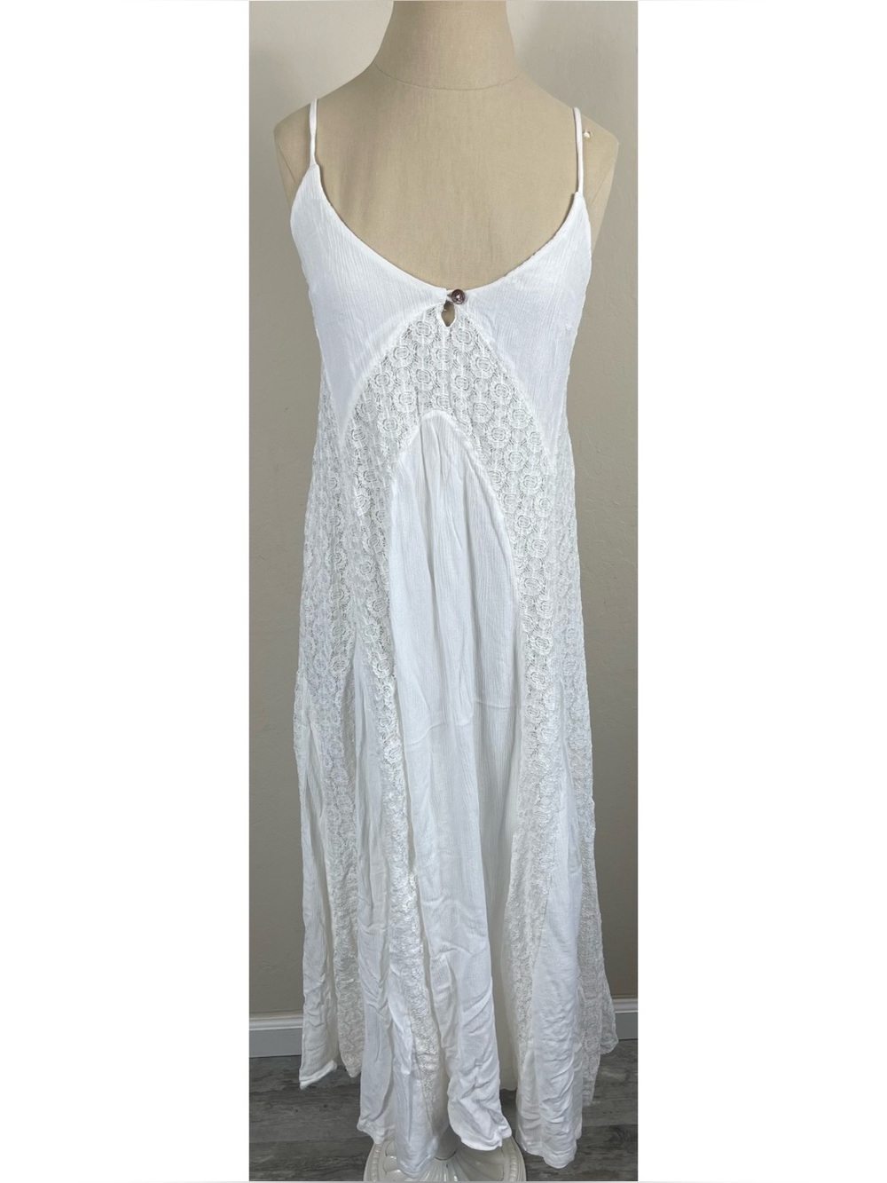 Free People Trail of Flowers Maxi White Sundress